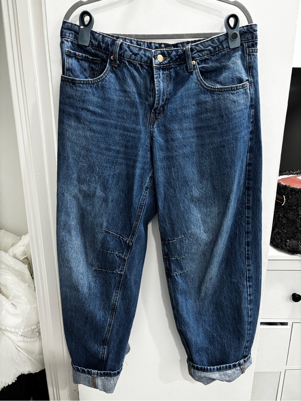 wild fable Women's Dark Blue Boyfriend Jeans
